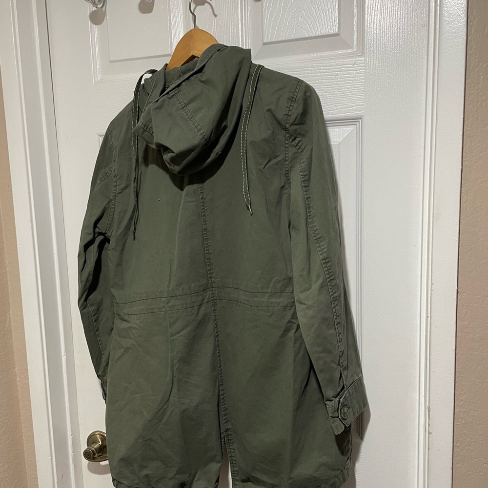 Faded Glory Gray Button-Up Jacket Zip Not Working - image 5